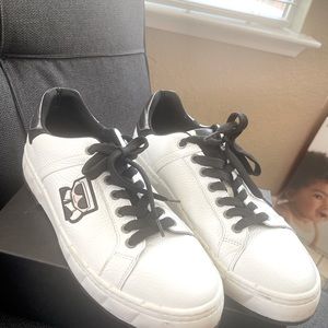 Karl Patch Leather Sneakers